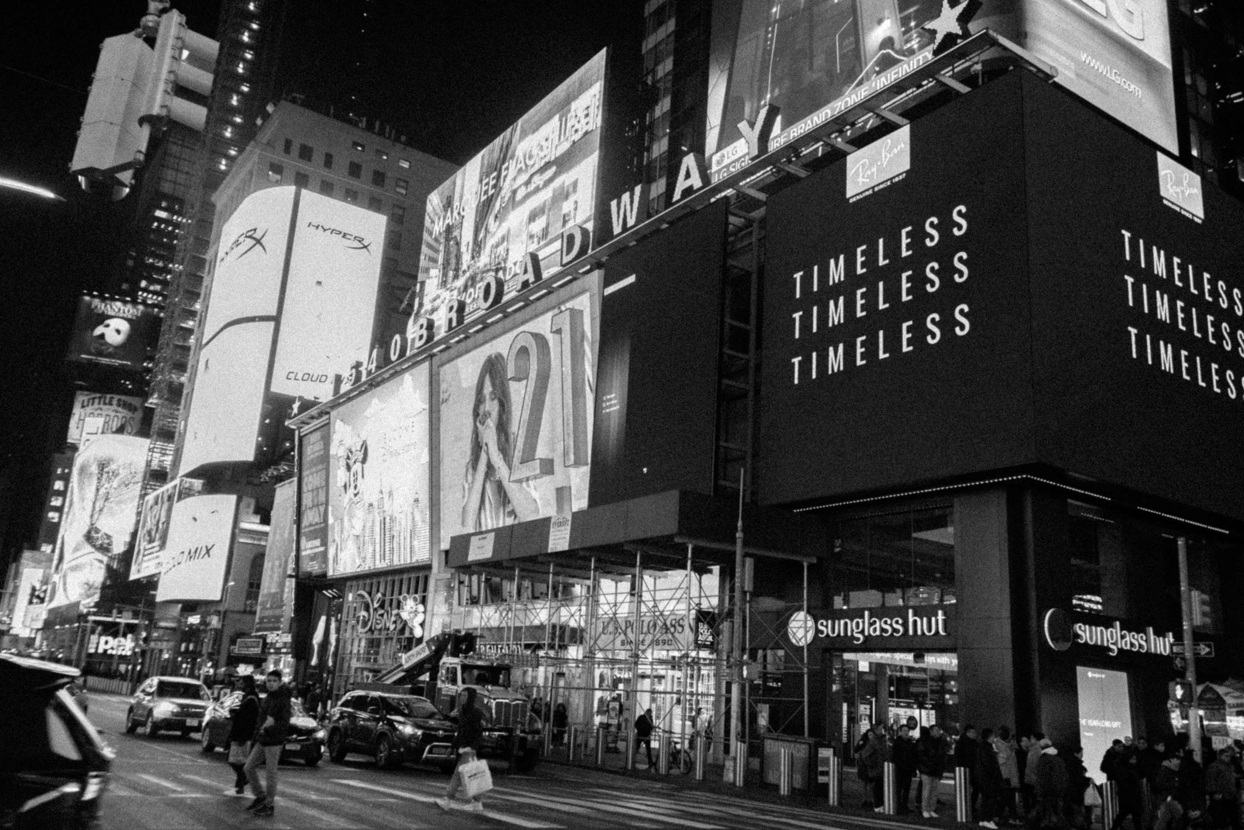 Advertisements in Times Square.
